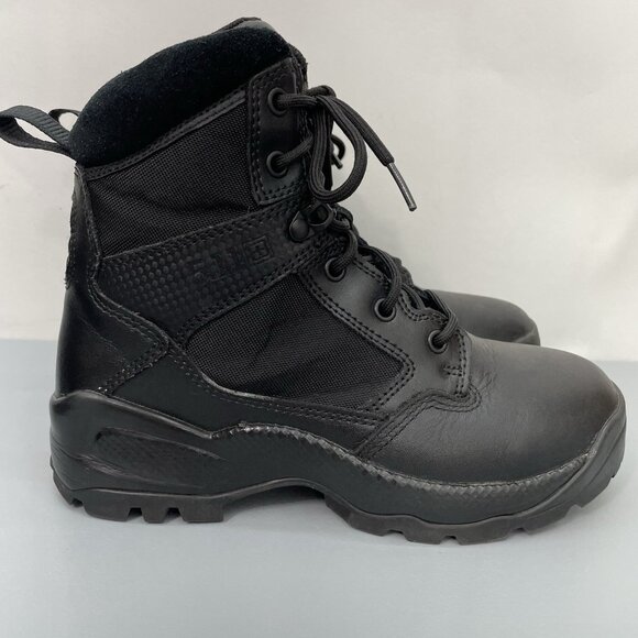 5.11 Tactical ATAC 2.0 NZ 6” Boots Combat Duty Leather Black Mens 7 - Picture 2 of 14